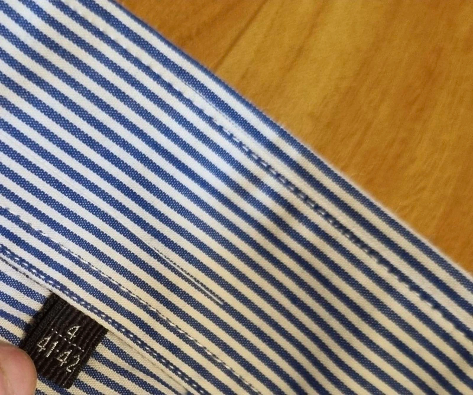 heerenoverhemd korte mouwen wit en blauw gestreept Yves d'Orsay maat 42 – photo 3